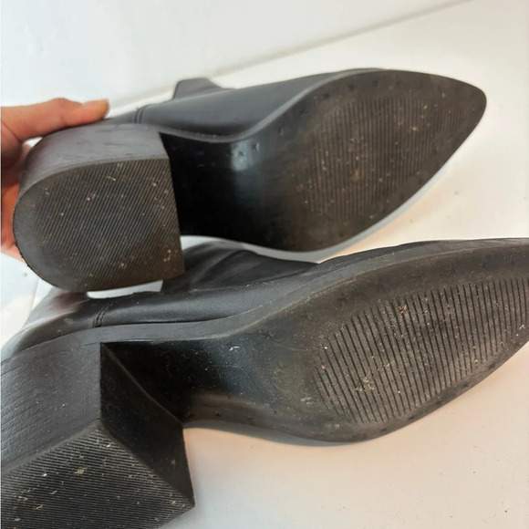 Steve Madden Black leather ankle boots with pointed toe Size-7 - Picture 4 of 6